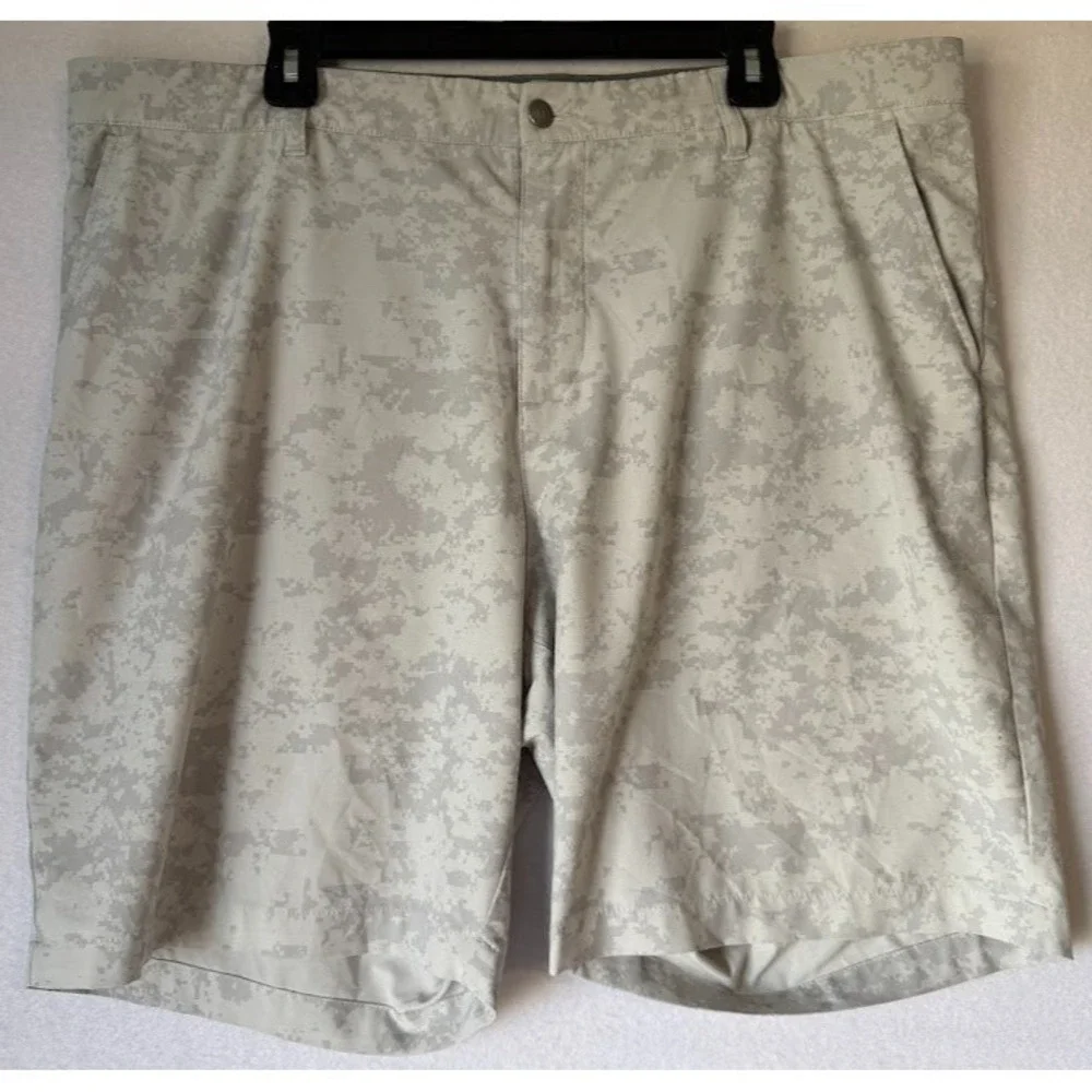 Adidas Primegreen Golf Shorts Men 40 Gray Digital Camo Stretch Performance